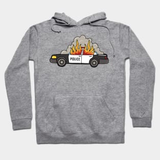 Burning cop car Hoodie